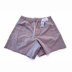 Men's Hollister Medium Taupe Drawstring Swim Shorts